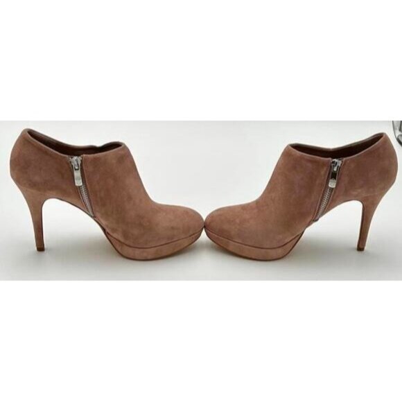 Vince Camuto Elvin Leather Stiletto Bootie Women’s 8 Light Pink Suede Heels - Picture 6 of 7